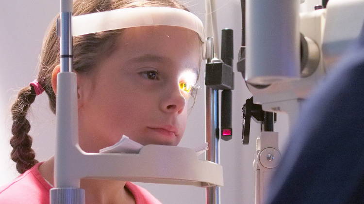 Eye check in a young patient